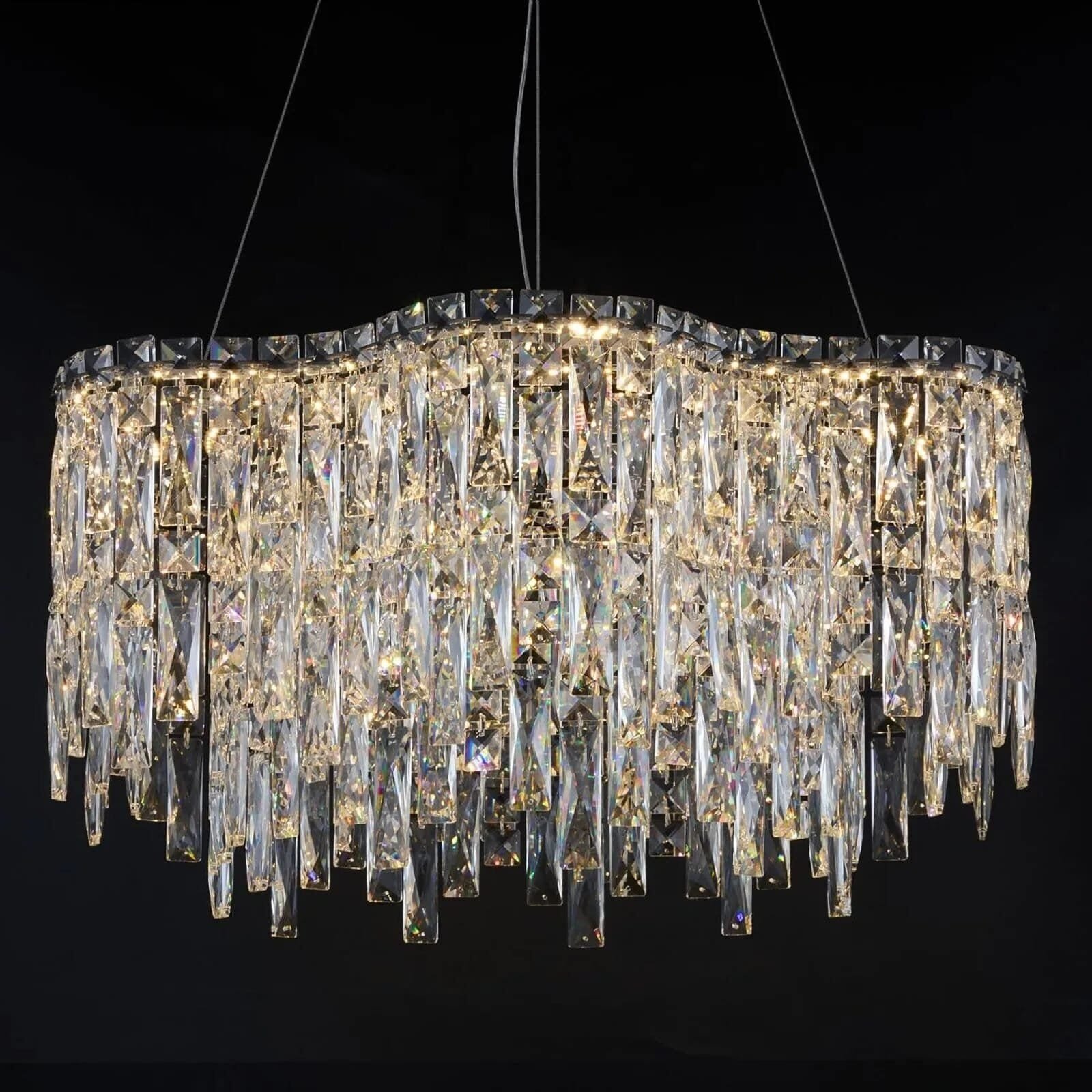 Crystal Chandelier with Remote Control Light Fixtures - Image 2
