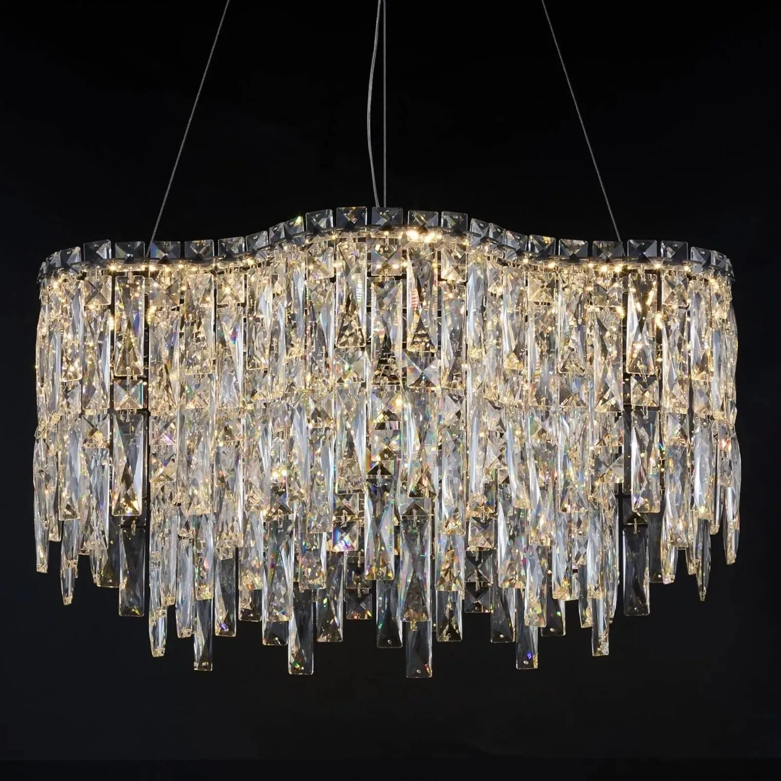 Crystal Chandelier with Remote Control Light Fixtures - Image 2