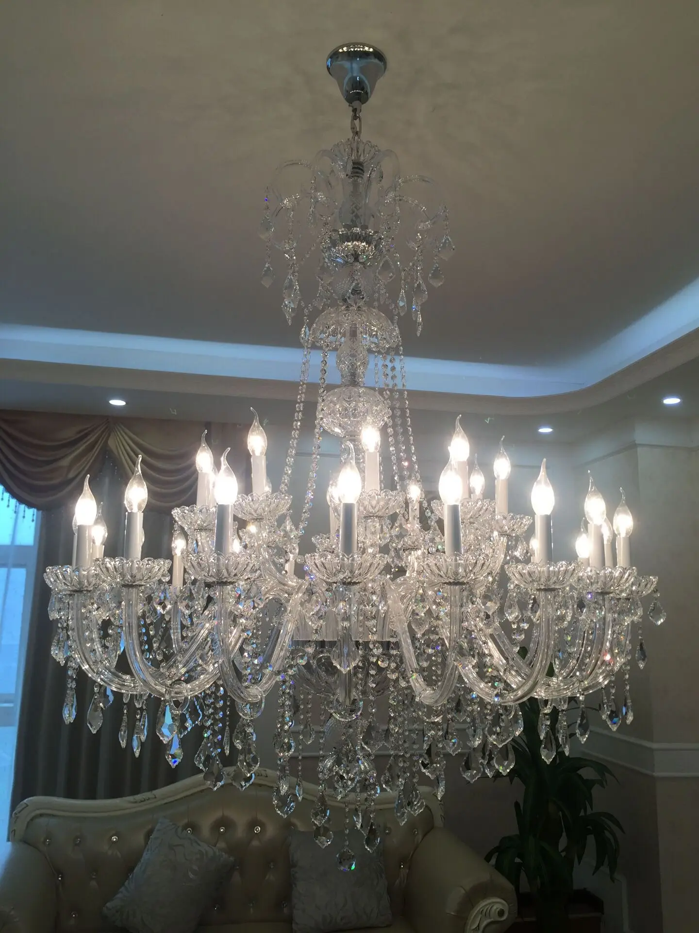 Extra Large Crystal Chandelier Lighting Foyer Lights - Image 3