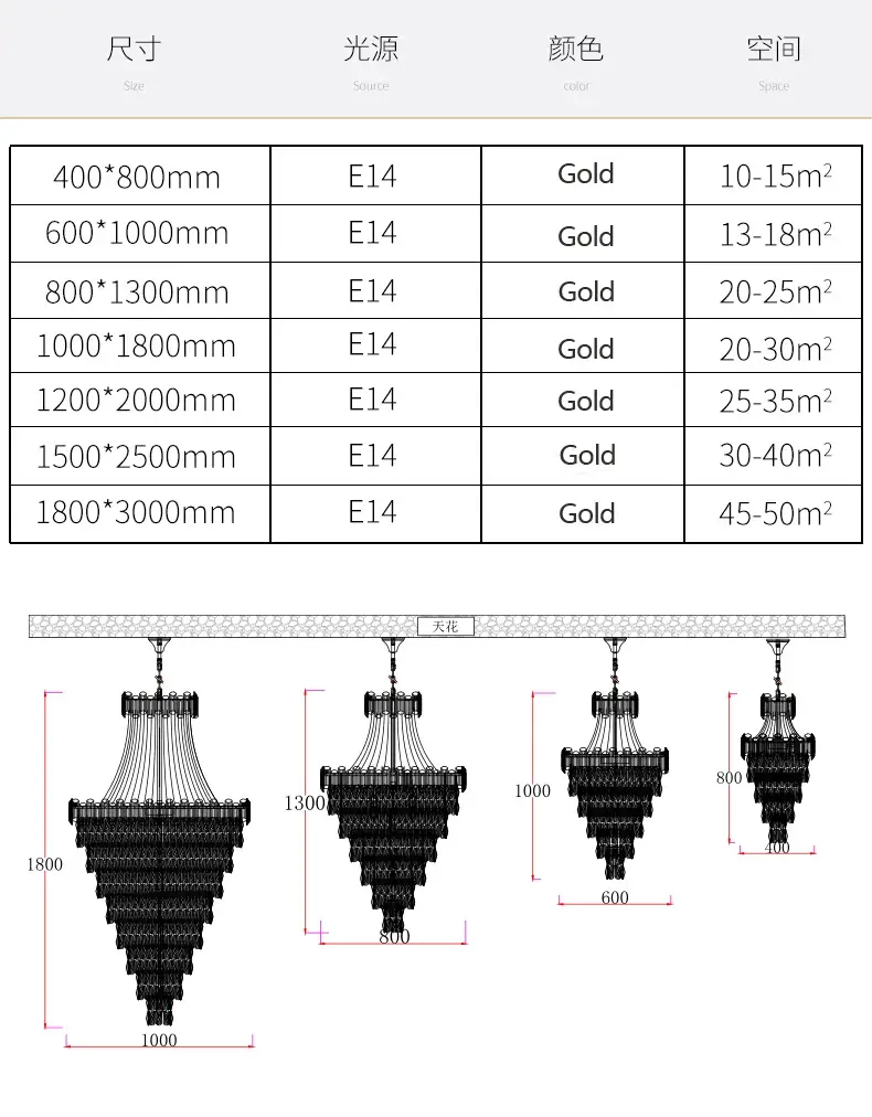 High Ceiling Crystal Chandelier for Villa Duplex Staircase - Image 7