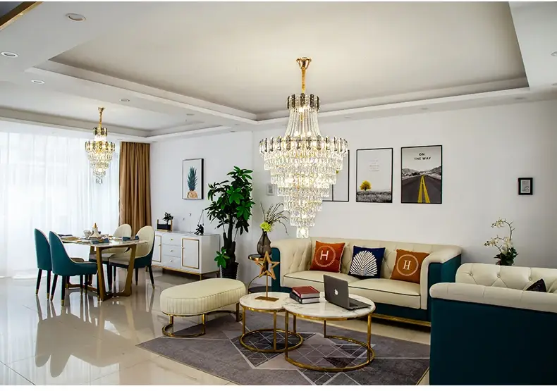 High Ceiling Crystal Chandelier for Villa Duplex Staircase - Image 9