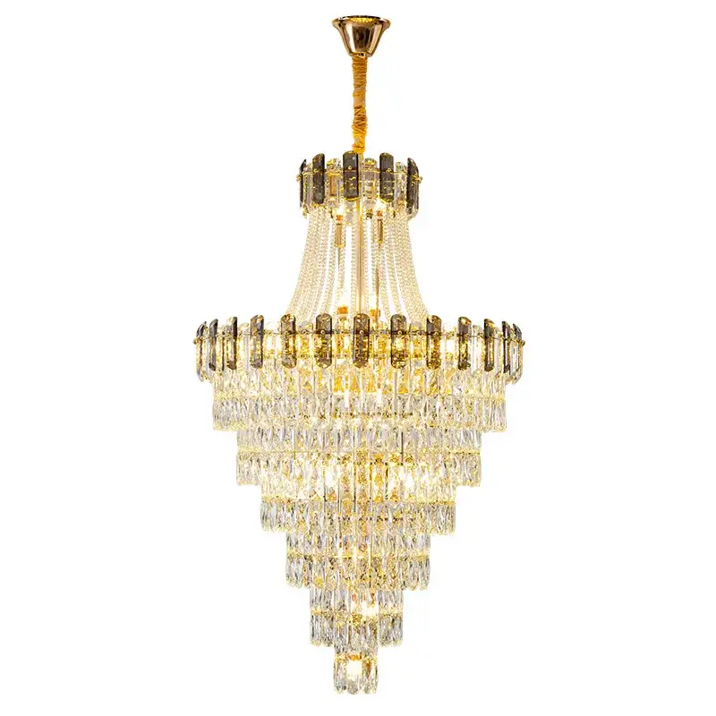 High Ceiling Crystal Chandelier for Villa Duplex Staircase - Image 4