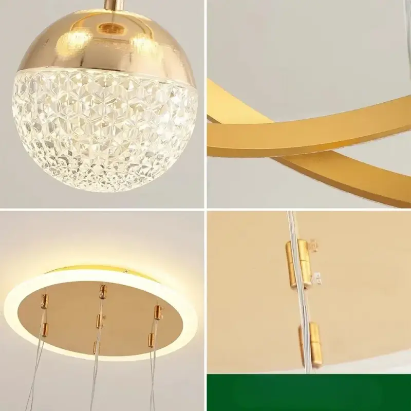 LED Ring Chandelier Pendant Light Dimmable - Image 5
