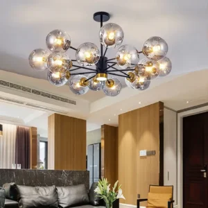 Modern Glass Ball Chandelier Kitchen