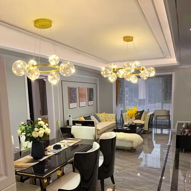 LED chandelier lighting Dinning Room Rectangle , Round - Image 6