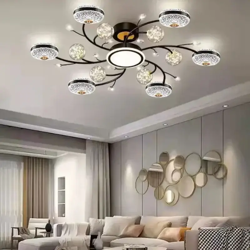 Black Modern LED Ceiling Chandelier Light - Image 2