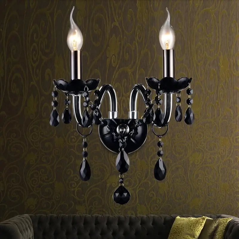 Black Crystal Chandelier Lighting For Living Room - Image 6