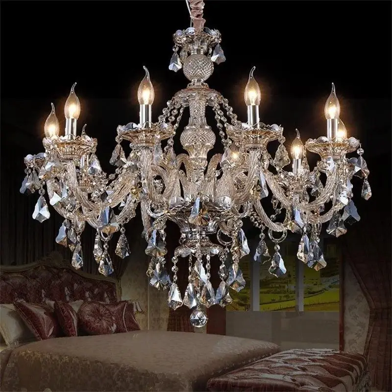 Cognac Crystal Chandelier Lighting - Image 3