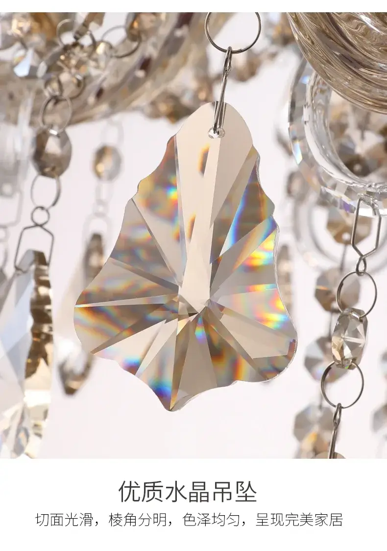 Cognac Crystal Chandelier Lighting - Image 6