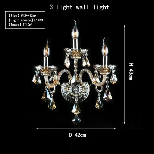 3 lights wall lamp