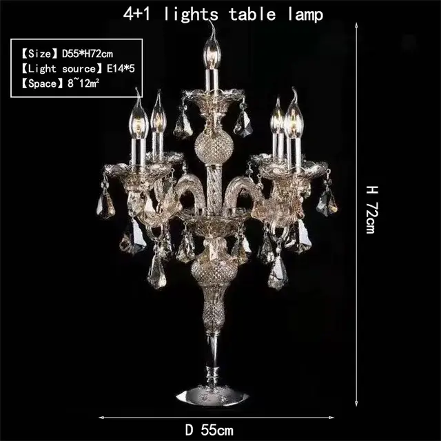 5 lights table lamp