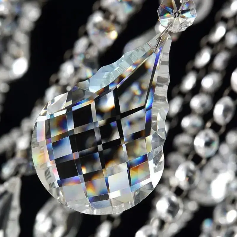 White Arm Chandelier Lighting Modern Crystal - Image 6