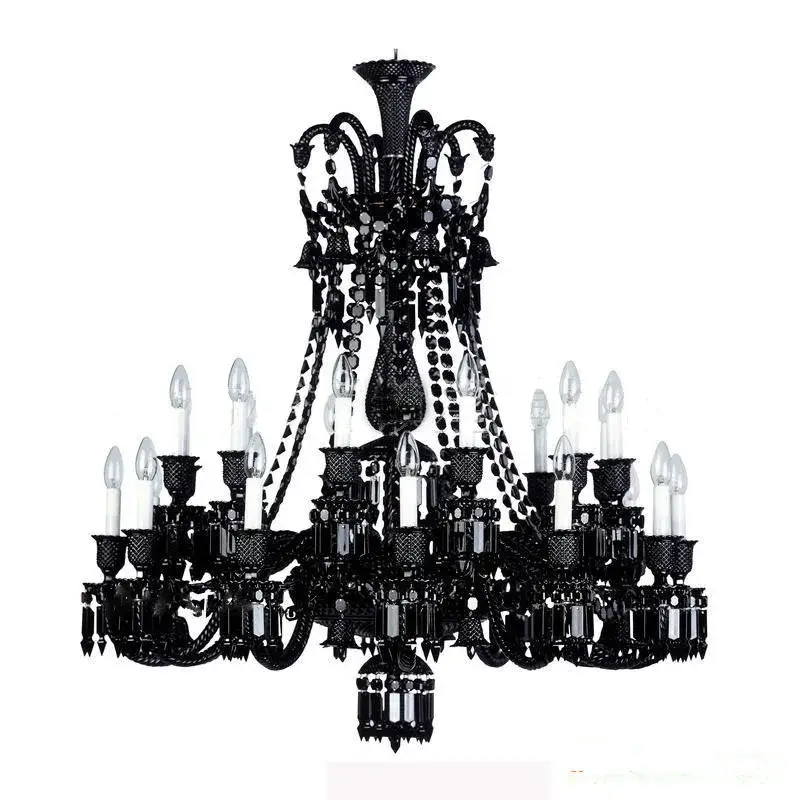 Luxury Black Crystal Chandelier Lighting - Image 4
