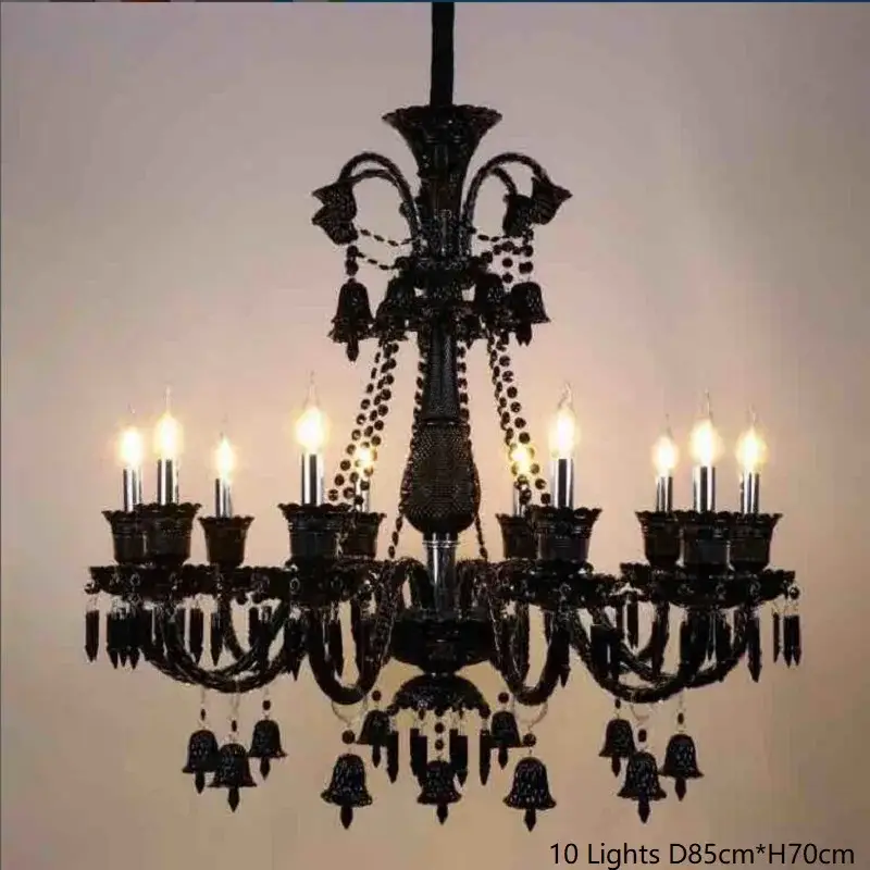 Luxury Black Crystal Chandelier Lighting - Image 6