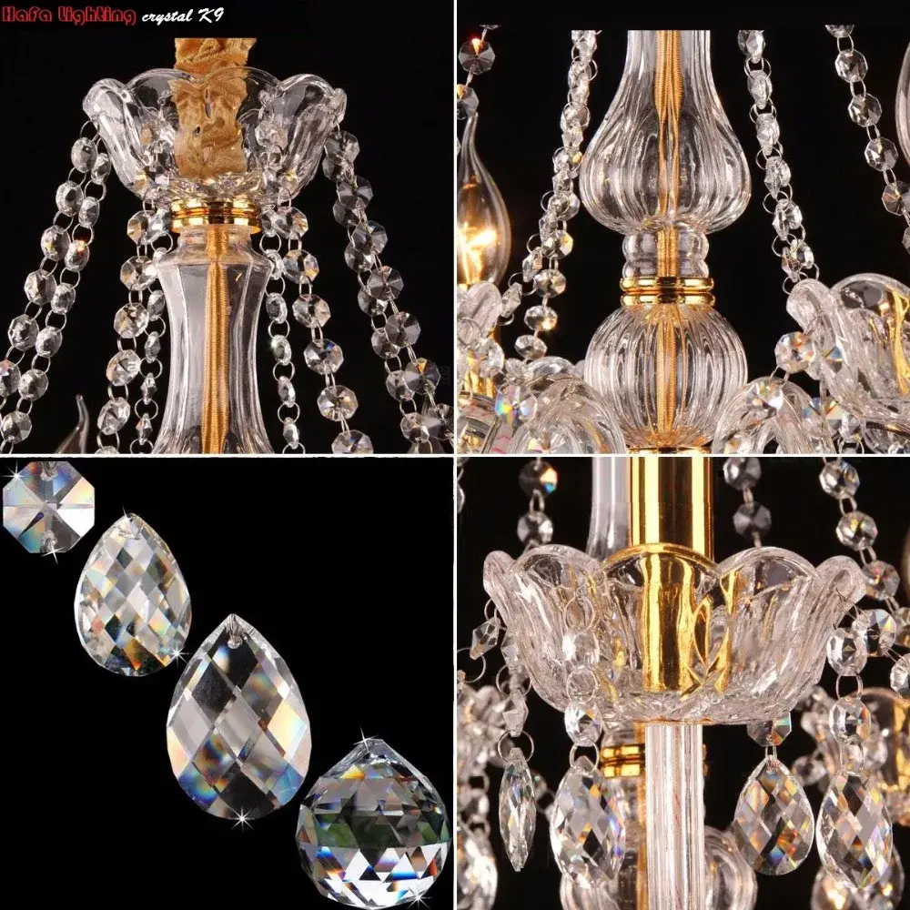 Vintage Bohemian Crystal Chandelier Modern Light - Image 6