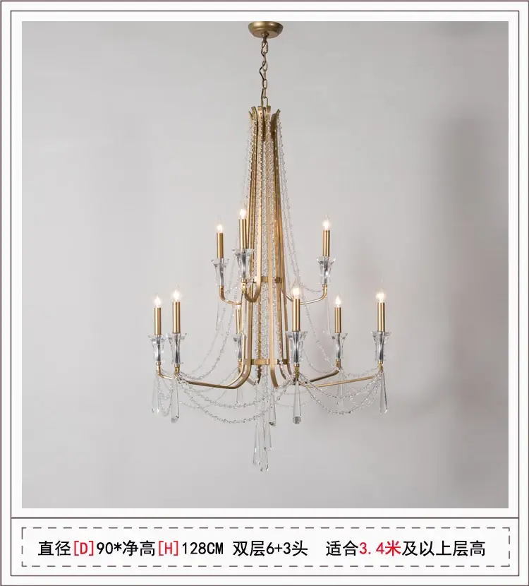 9 lights gold