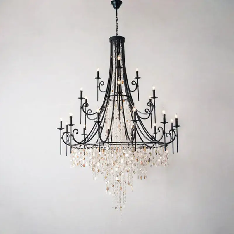 Wrought Iron Staircase Pendant Chandelier - Image 2