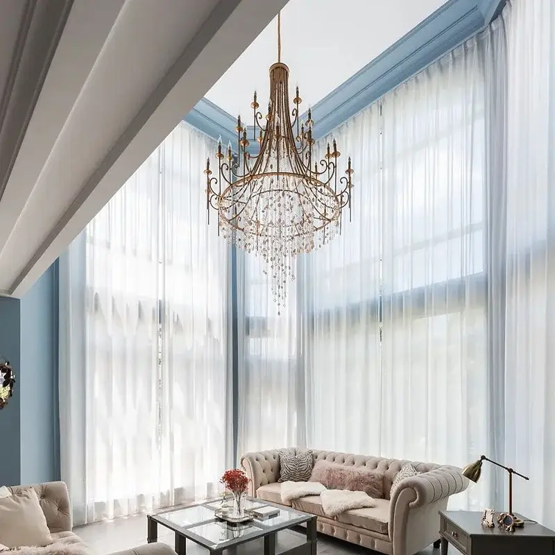 Wrought Iron Staircase Pendant Chandelier - Image 3