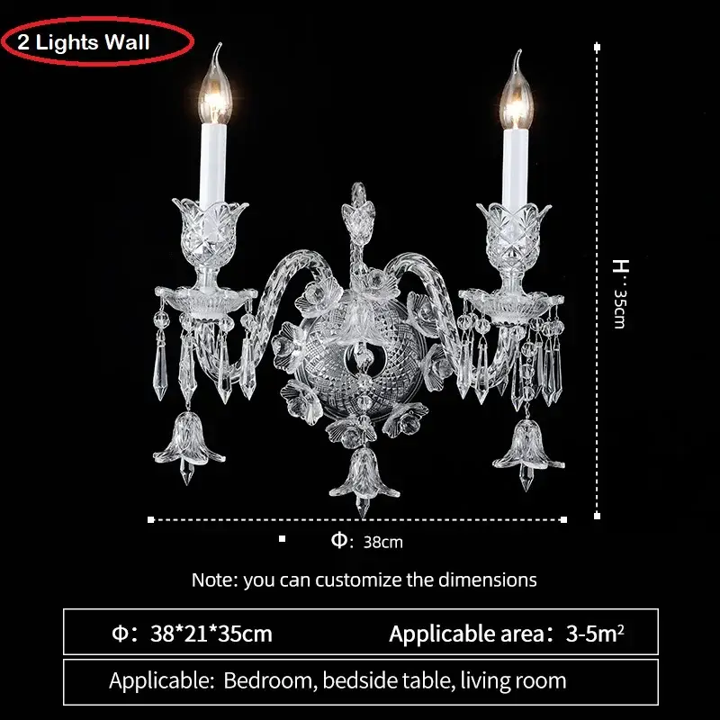 2 Lights wall lamp