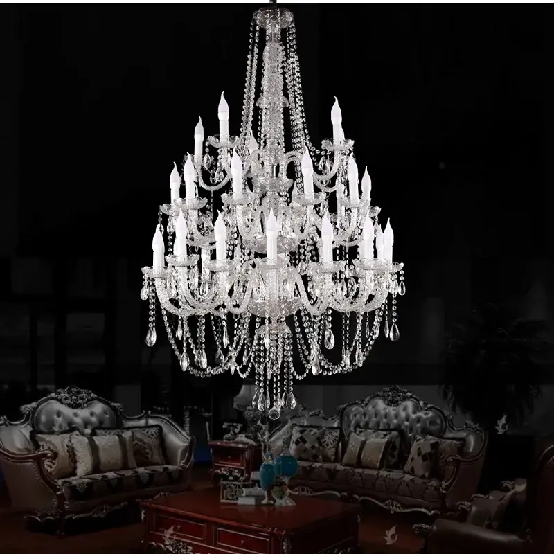 Extra Large Stair Crystal Chandelier 30 lights - Image 2