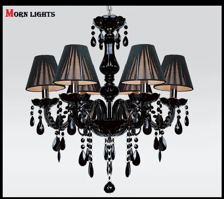 Modern Black Chandelier For Bedroom - Image 4