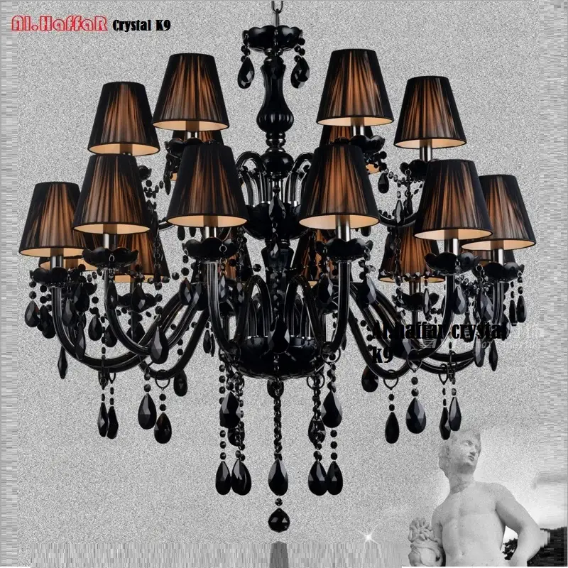 Modern Black Chandelier For Bedroom - Image 2