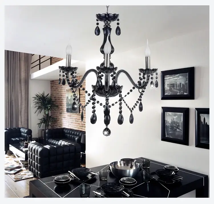 Modern Black Chandelier For Bedroom - Image 6