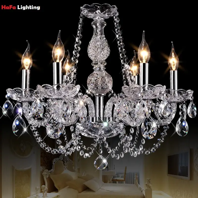 Vintage Crystal Chandelier Lighting Fixtures - Image 3