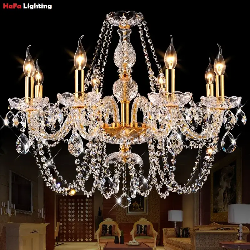 Vintage Crystal Chandelier Lighting Fixtures - Image 4