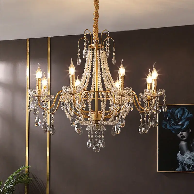 Retro Style Pearl Chandelier For Living Room - Image 2
