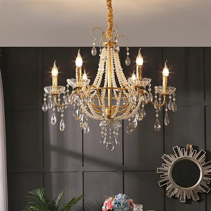 Retro Style Pearl Chandelier For Living Room - Image 3