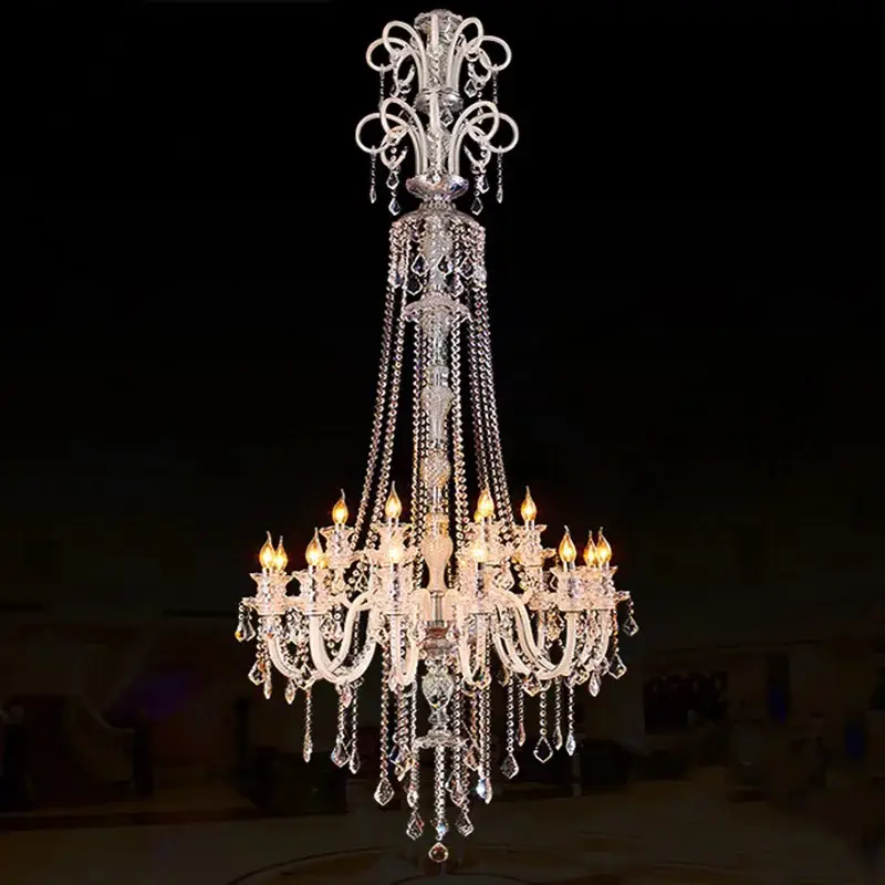 High Ceiling Chandelier Pendant Foyer Lights k9 Crystals