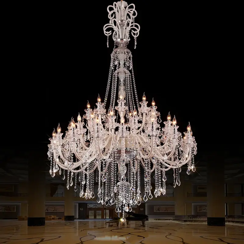 High Ceiling Chandelier Pendant Foyer Lights k9 Crystals - Image 2