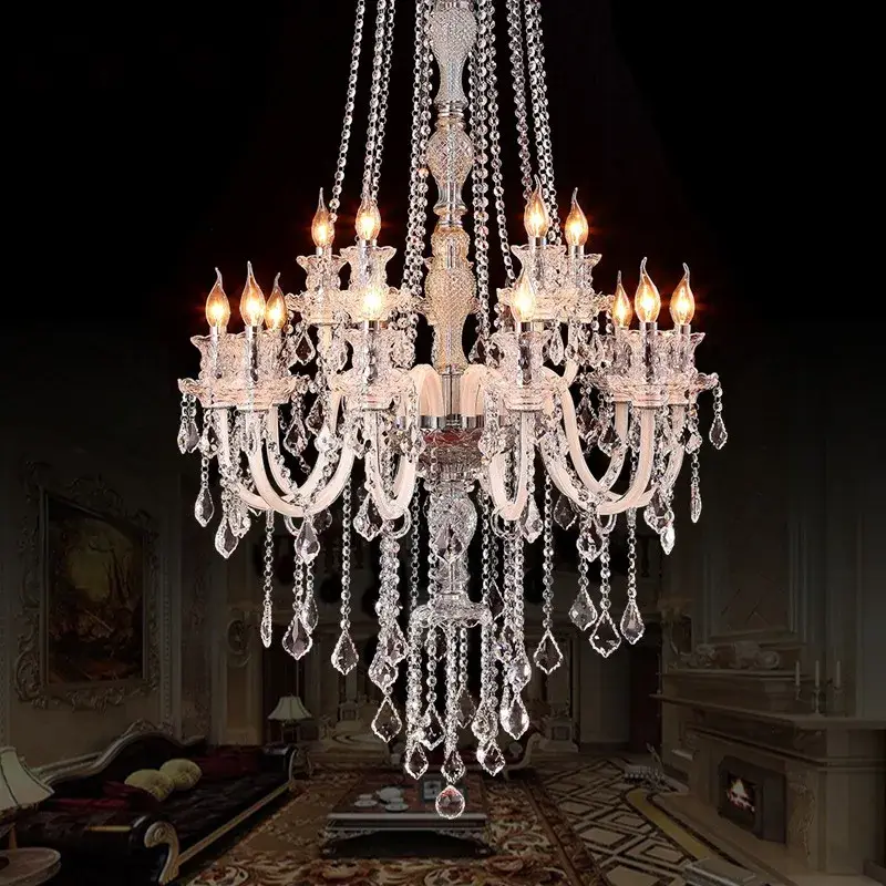 High Ceiling Chandelier Pendant Foyer Lights k9 Crystals - Image 5
