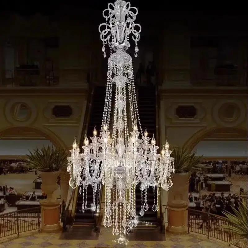 High Ceiling Chandelier Pendant Foyer Lights k9 Crystals - Image 3
