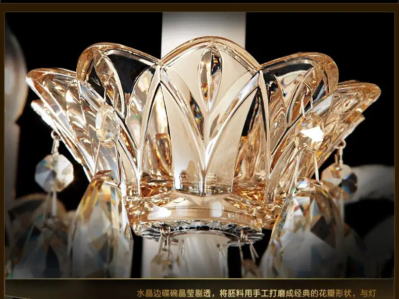 Vintage Champagne Chandelier Crystal For Living Room - Image 6