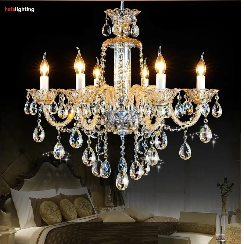 Vintage Champagne Chandelier Crystal For Living Room - Image 4