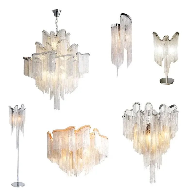 Modern Tassels LED Pendant Chandelier Lights Full Family set - Image 6