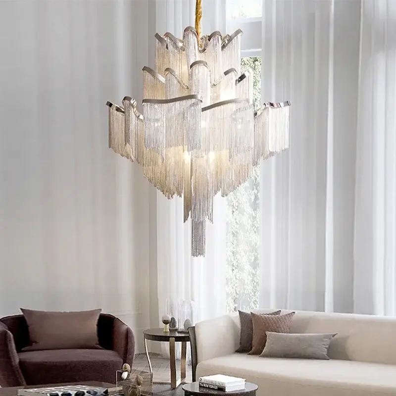 Modern Tassels LED Pendant Chandelier Lights Full Family set - Image 3
