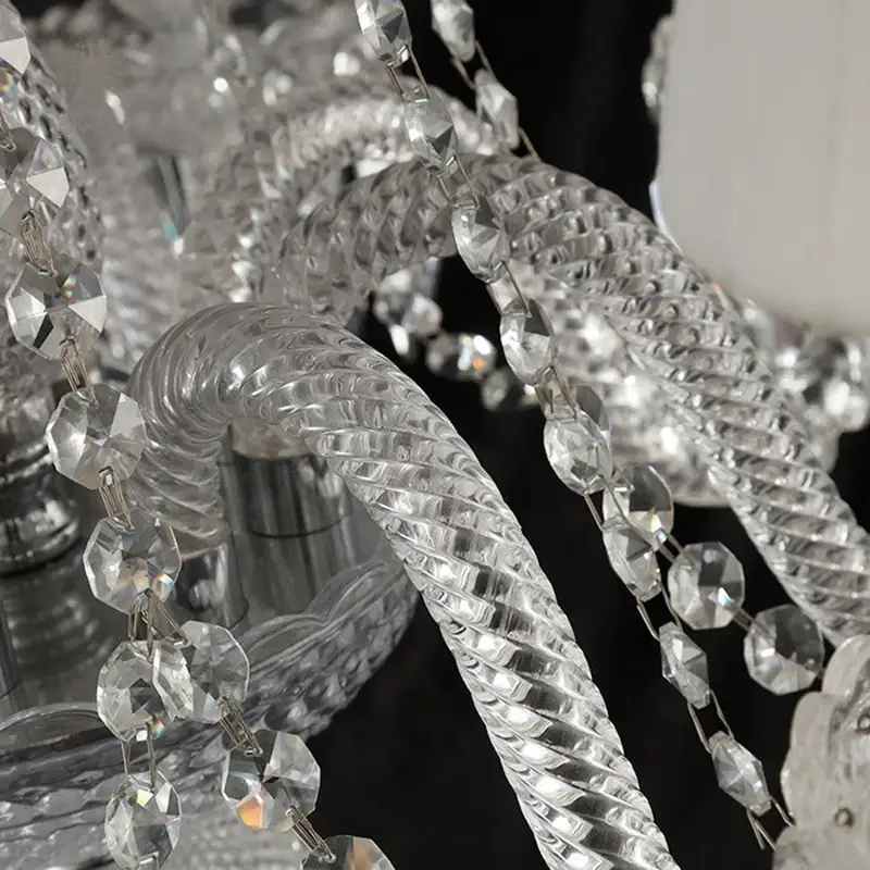 Vintage Baccarat Chandelier Red Crystal K9 Lighting - Image 6