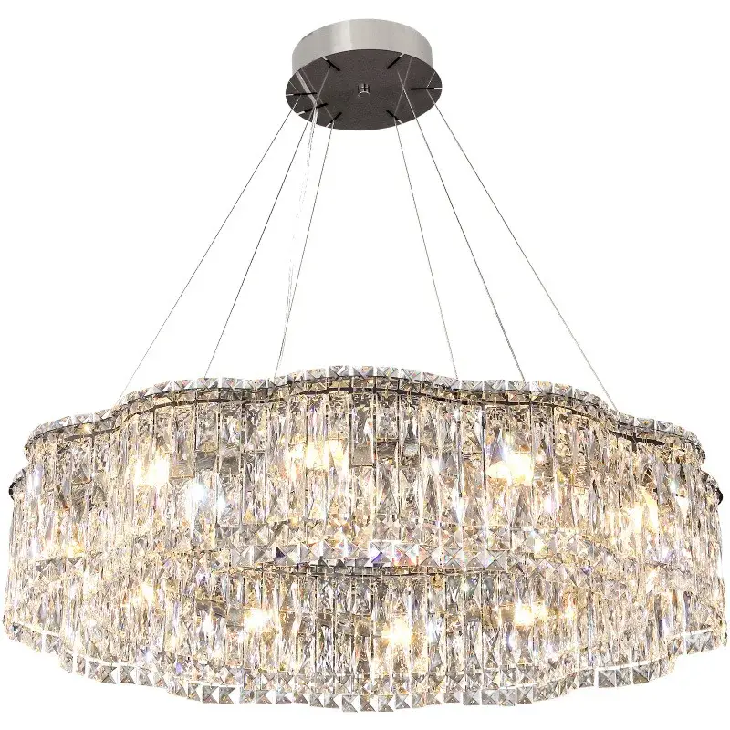 Wave Crystal LED Chandelier stainless steel - Image 3