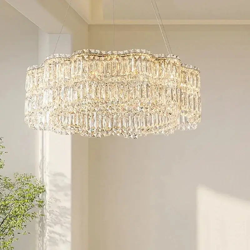 Wave Crystal LED Chandelier stainless steel - Image 6