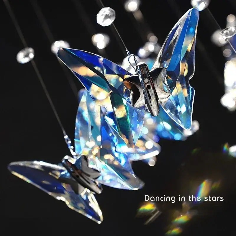 Modern K9 Crystal Butterfly Ceiling Chandelier Staircase - Image 4
