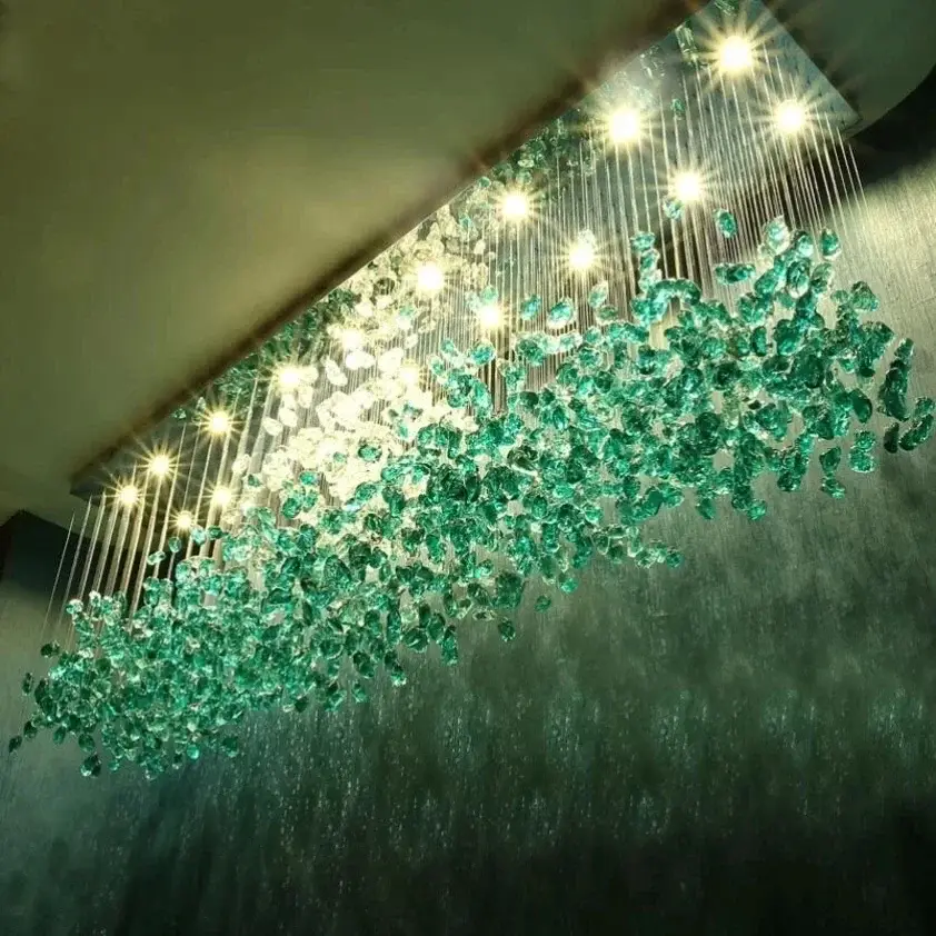 Crystal Stones LED Ceiling Chandelier - Image 2