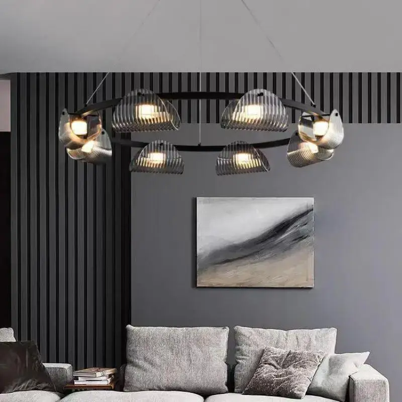Black Led Lights Chandelier - Image 2