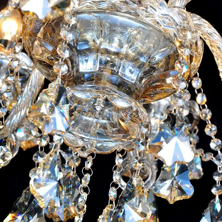 Cognac Crystal Chandelier Modern - Image 4