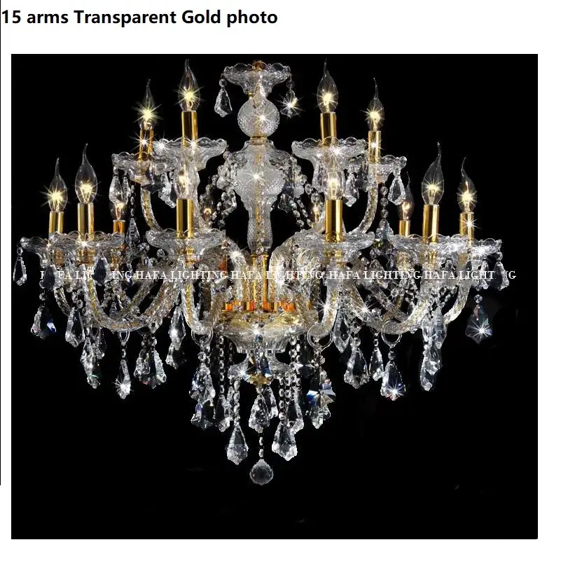 Cognac Crystal Chandelier Modern - Image 6