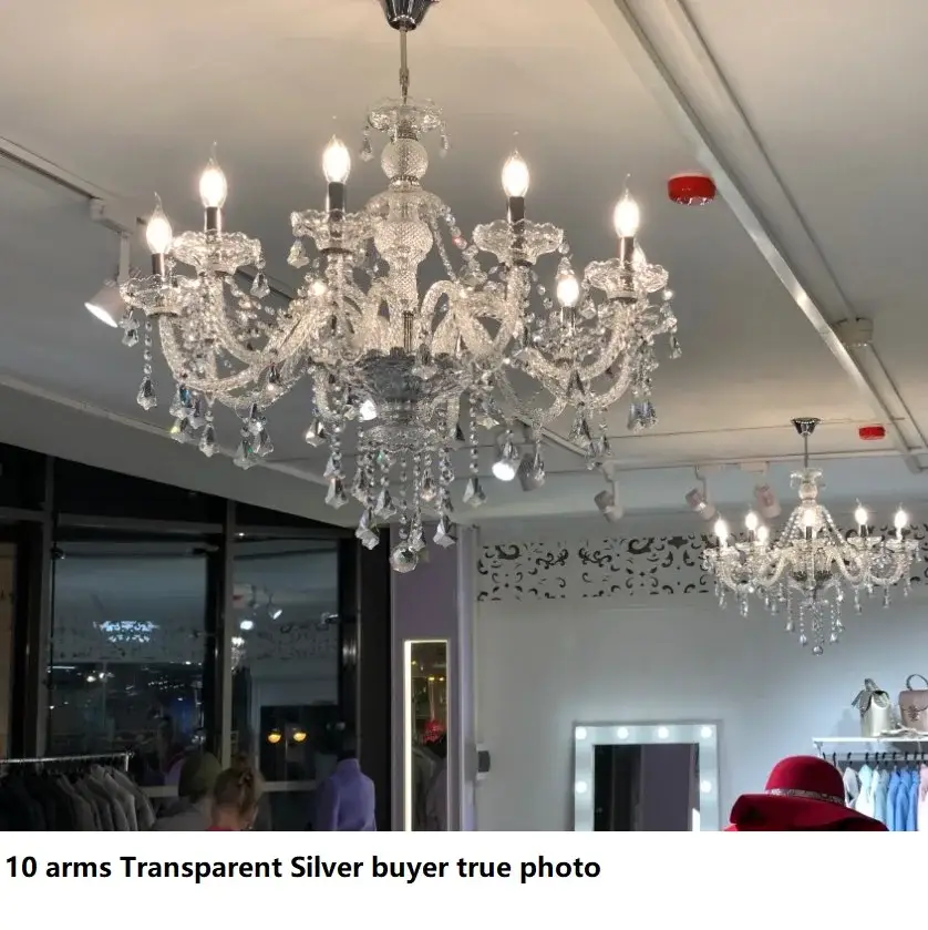 Cognac Crystal Chandelier Modern - Image 3
