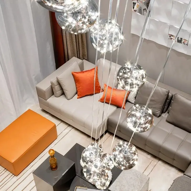 Raindrop Floating Pendant Light Modern Hanging In stairwell - Image 5
