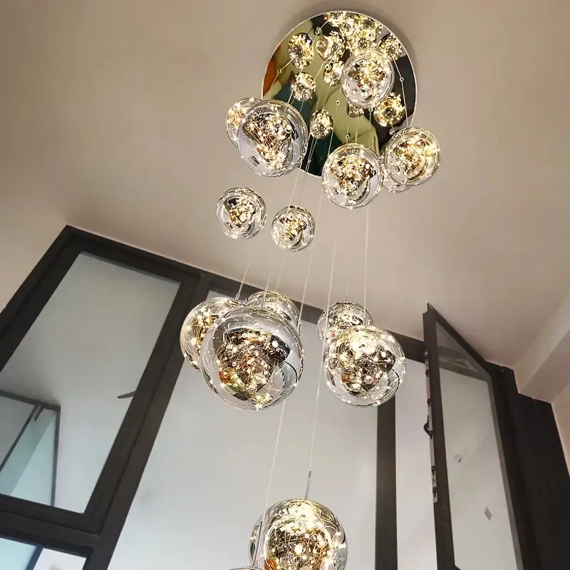Raindrop Floating Pendant Light Modern Hanging In stairwell